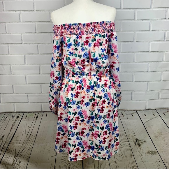 🔥GUESS🔥Vella Printed Off-The-Shoulder Dress Large NWT - Picture 4 of 4